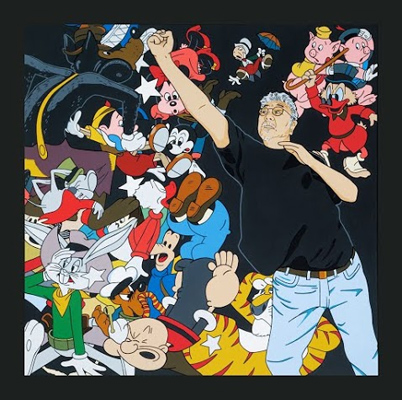 Roger Shimomura, American vs. Disney, 2010.