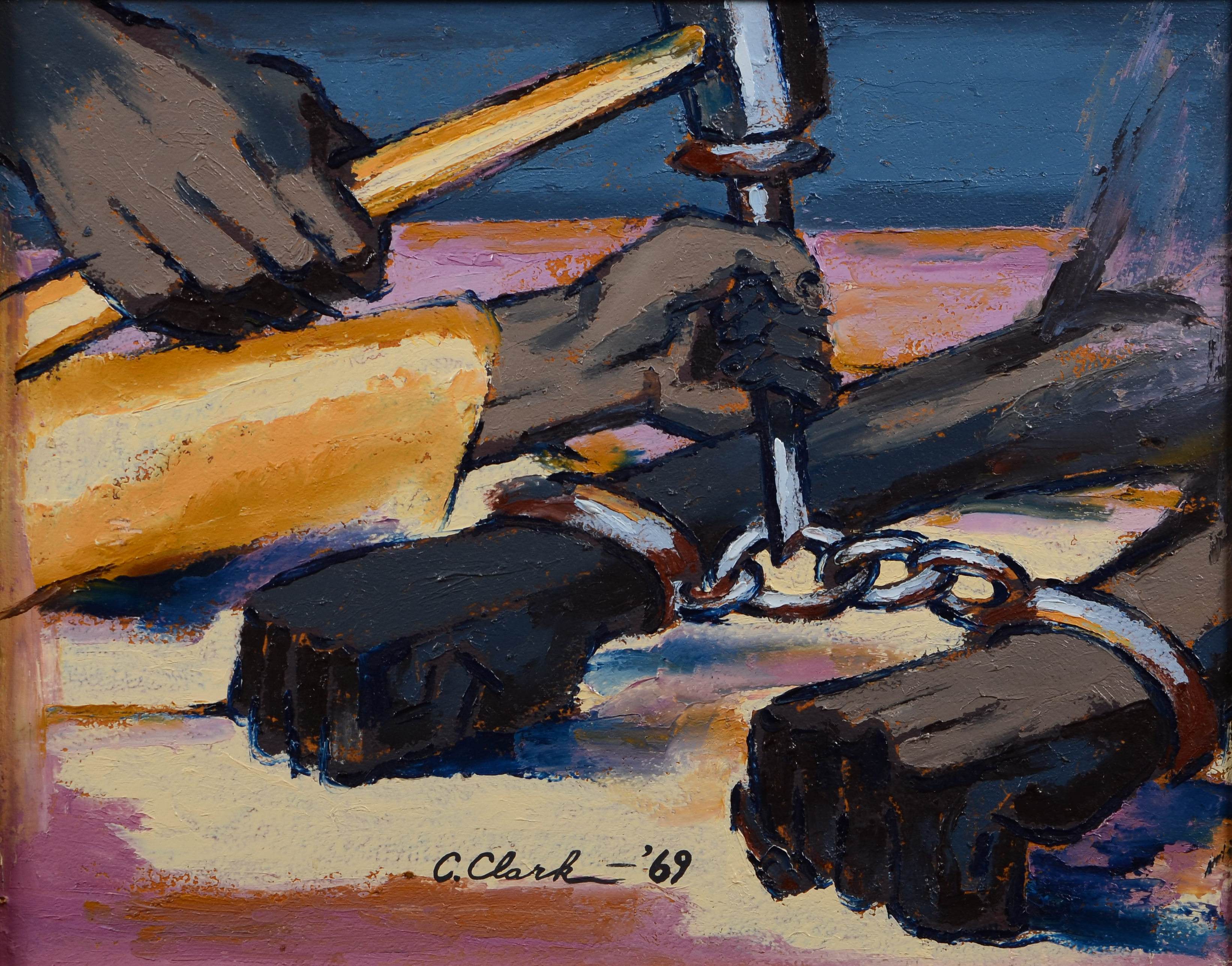 04. Claude Clark (American, 1915-2001), Self Determination, 1969, oil on board